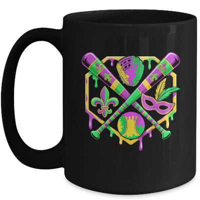 Baseball Mardi Gras Carnival Party Mask Ice Cream Drip Boys Mug | siriusteestore