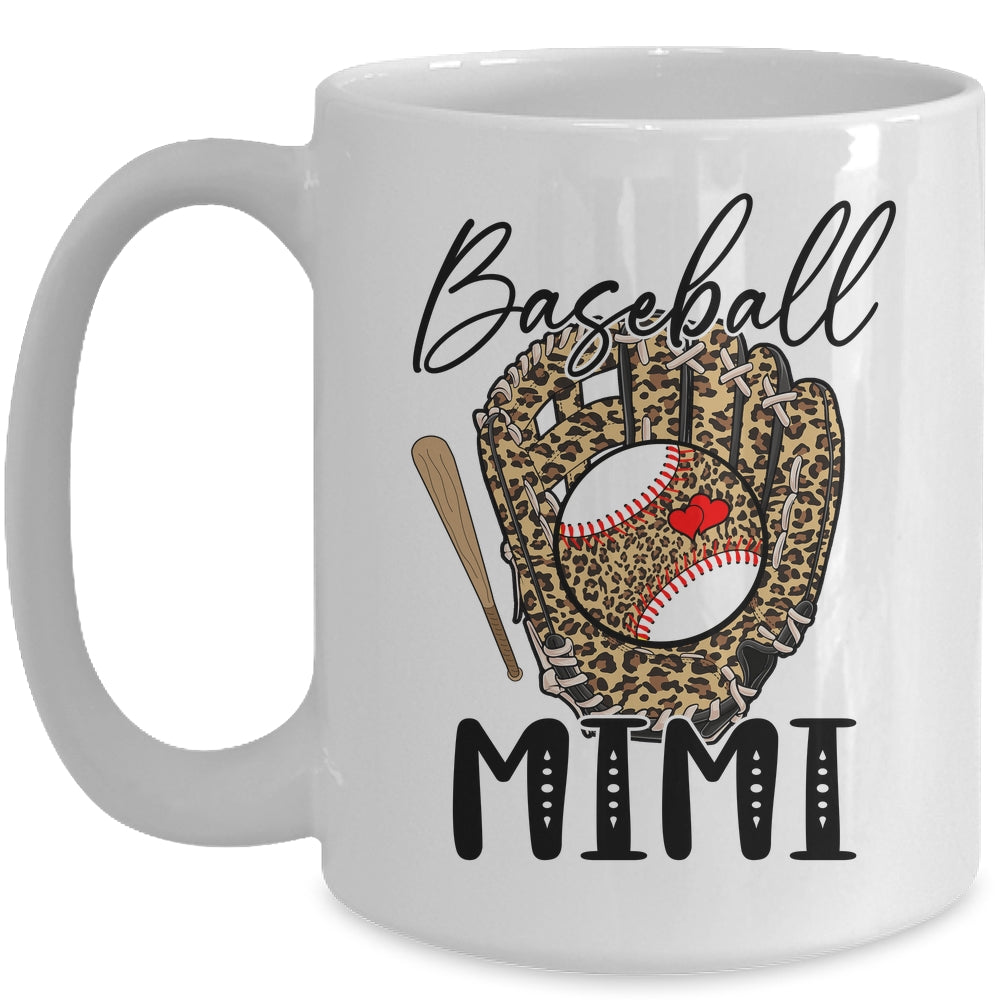 Baseball Mimi Leopard Game Day Women Lover Mothers Day Mug | siriusteestore