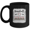 Baseball Mom Baseball Mama Bleached Funny Letter Print Mug | siriusteestore