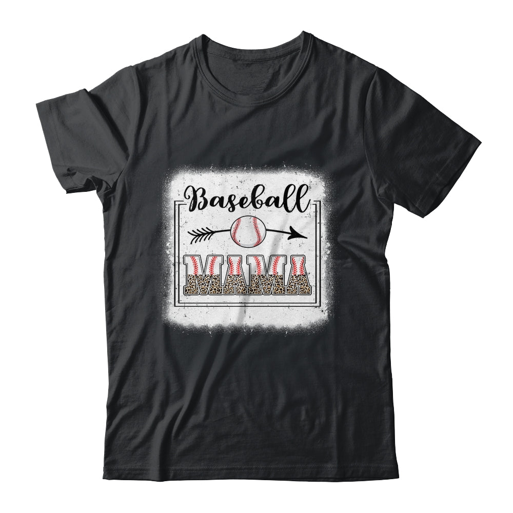 Baseball Mom Baseball Mama Bleached Funny Letter Print Shirt & Tank Top | siriusteestore