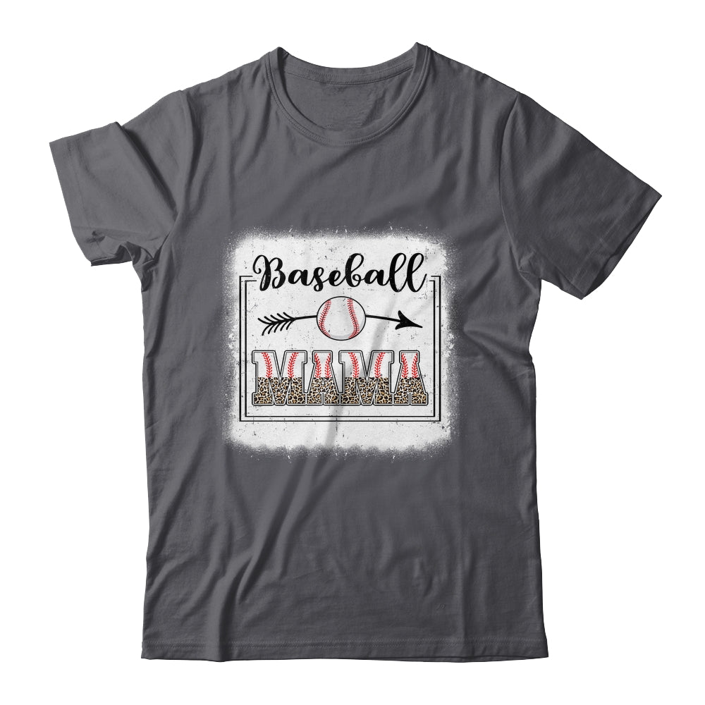 Baseball Mom Baseball Mama Bleached Funny Letter Print Shirt & Tank Top | siriusteestore