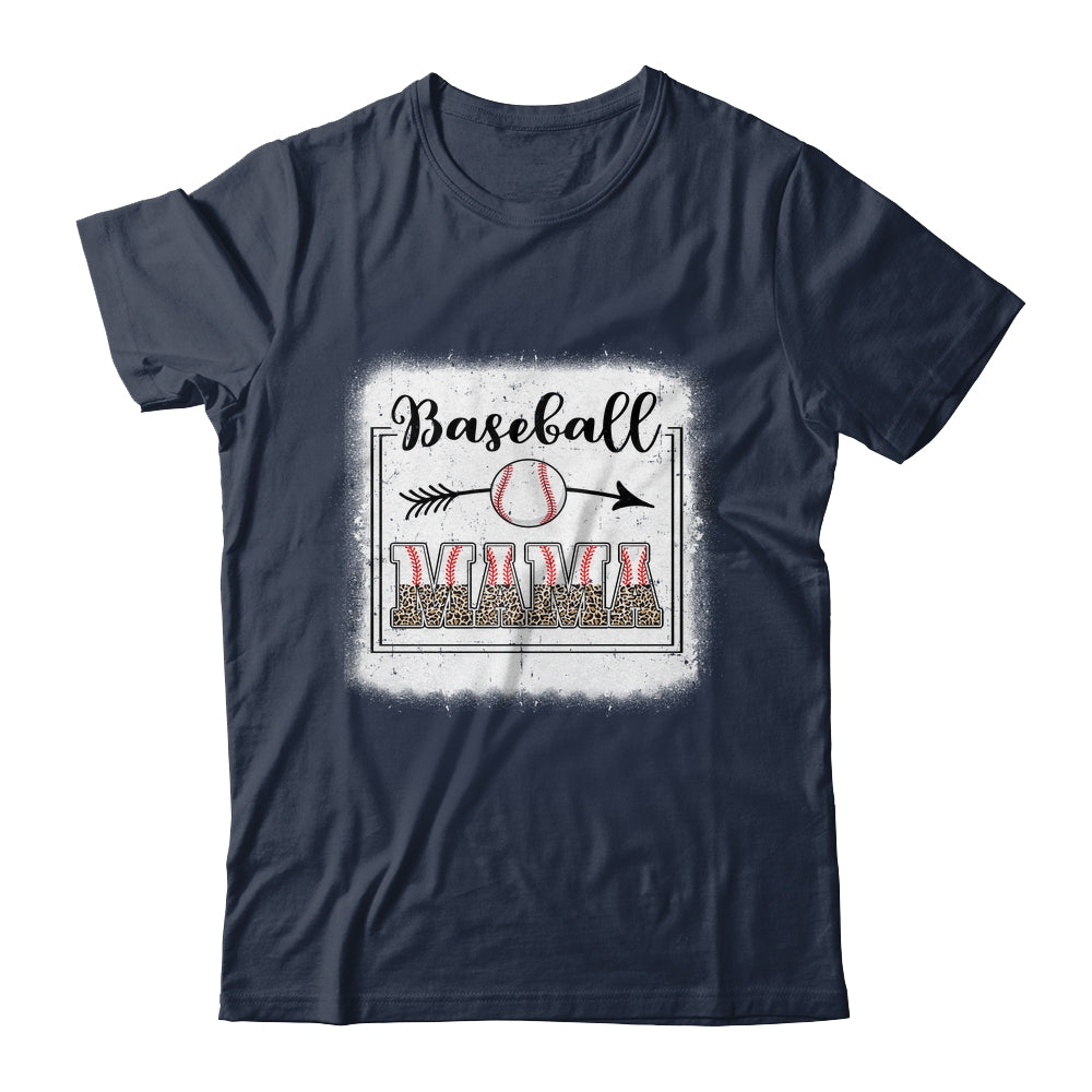 Baseball Mom Baseball Mama Bleached Funny Letter Print Shirt & Tank Top | siriusteestore