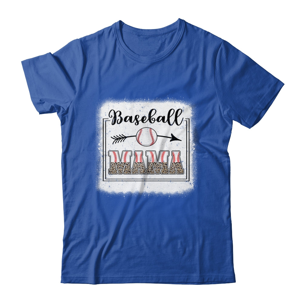 Baseball Mom Baseball Mama Bleached Funny Letter Print Shirt & Tank Top | siriusteestore