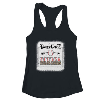 Baseball Mom Baseball Mama Bleached Funny Letter Print Shirt & Tank Top | siriusteestore