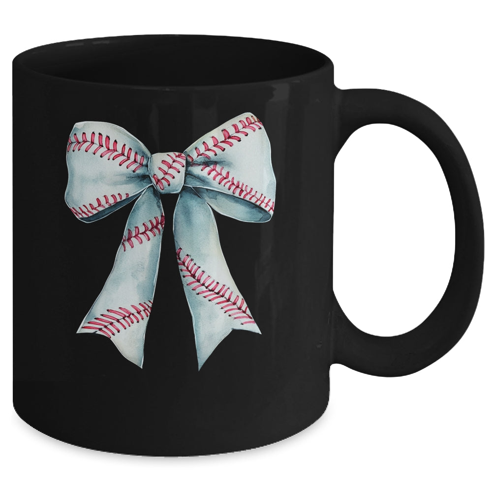 Baseball Mom Coquette Bow Mothers Day Baseball Mama Mug | siriusteestore
