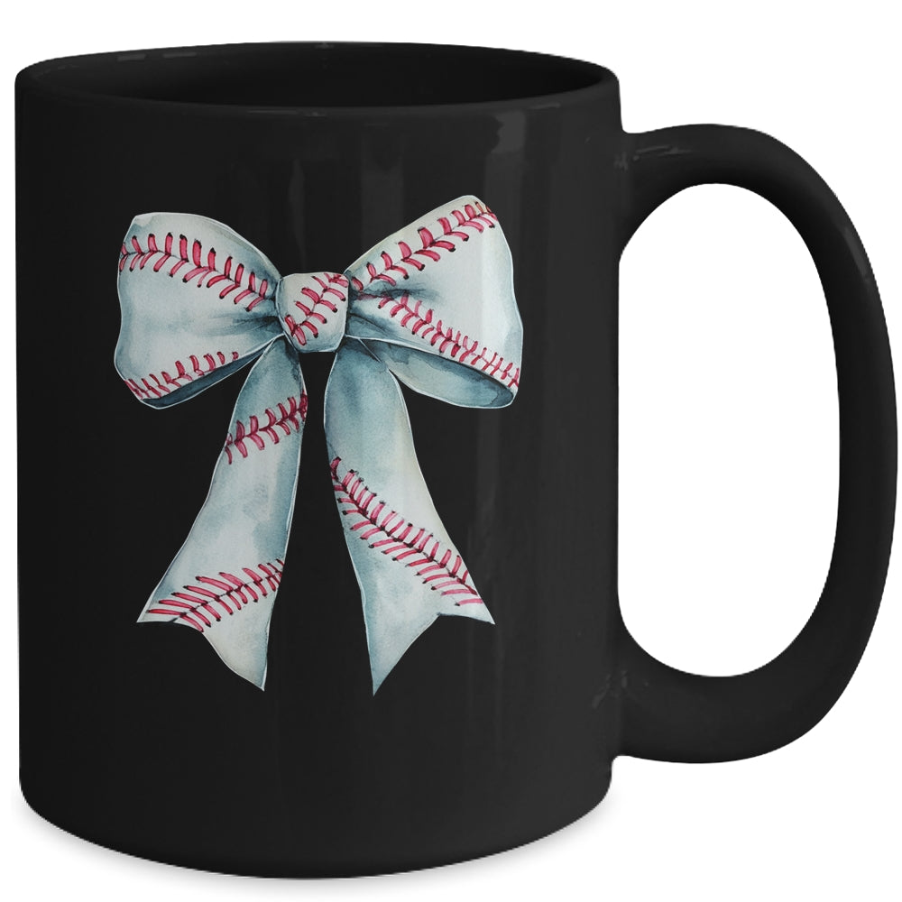 Baseball Mom Coquette Bow Mothers Day Baseball Mama Mug | siriusteestore