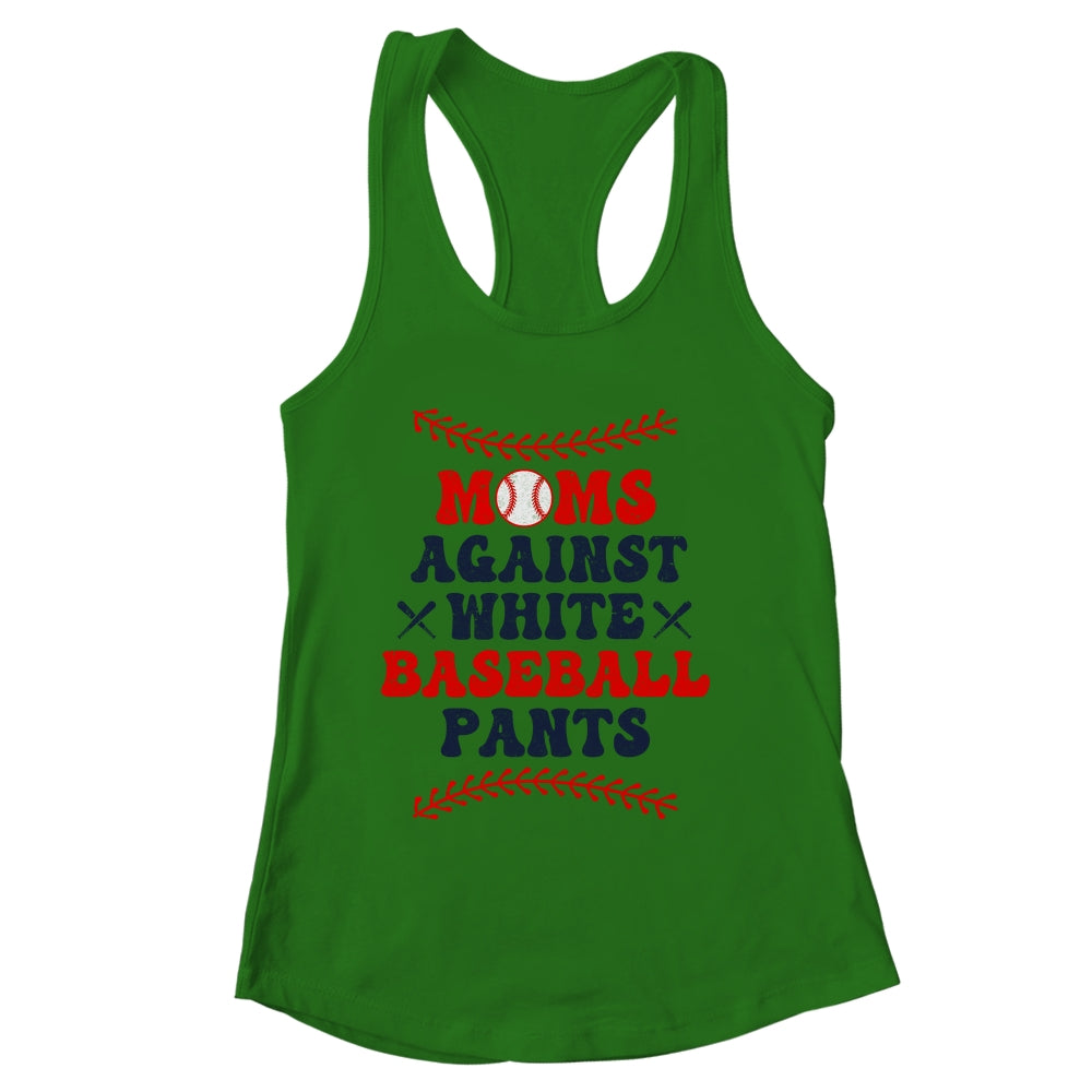 Baseball Mom Funny Moms Against White Baseball Pants Shirt & Tank Top | siriusteestore