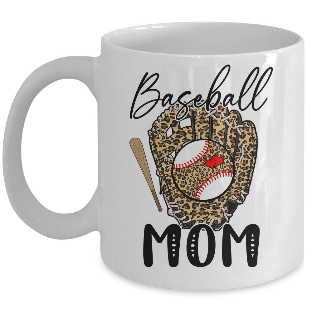 Baseball Mom Leopard Game Day Women Lover Mothers Day Mug | siriusteestore