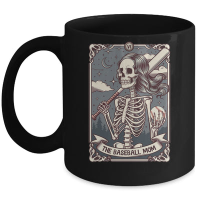 Baseball Mom Tarot Card Skeleton Baseball Mama Mothers Day Mug | siriusteestore