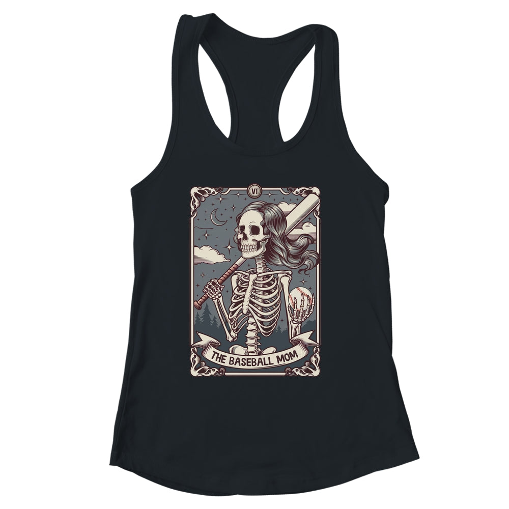 Baseball Mom Tarot Card Skeleton Baseball Mama Mothers Day Shirt & Tank Top | siriusteestore