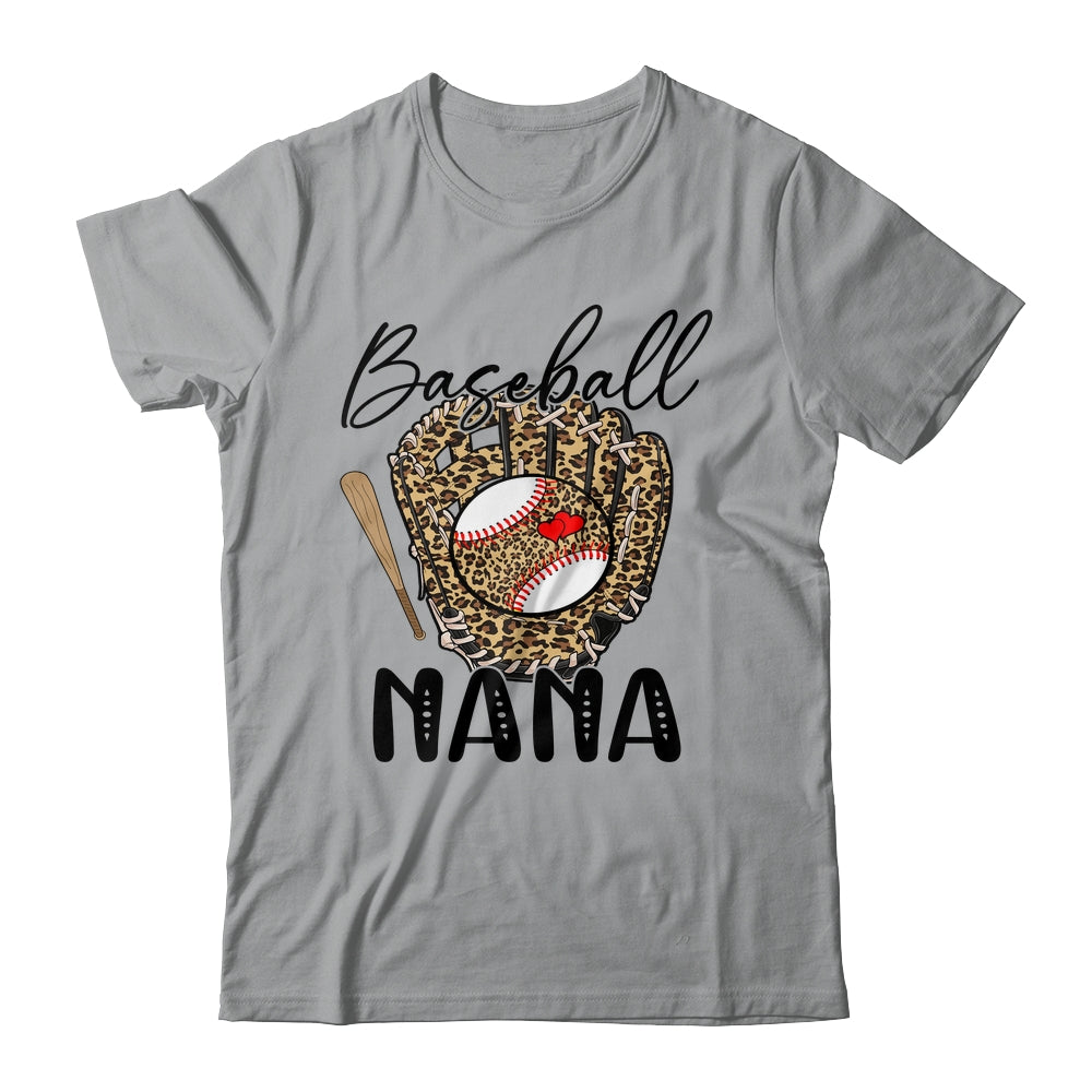 Baseball Nana Leopard Game Day Women Lover Mothers Day Shirt & Tank Top | siriusteestore