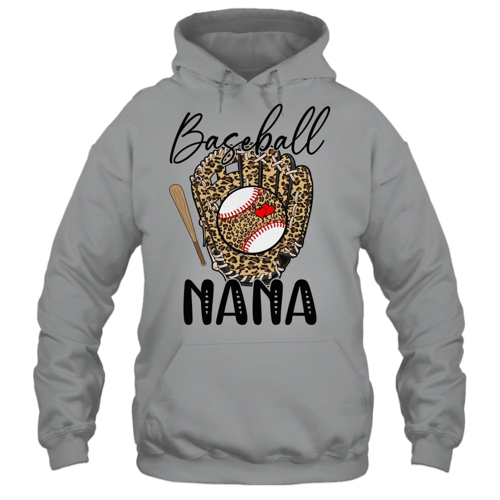 Baseball Nana Leopard Game Day Women Lover Mothers Day Shirt & Tank Top | siriusteestore