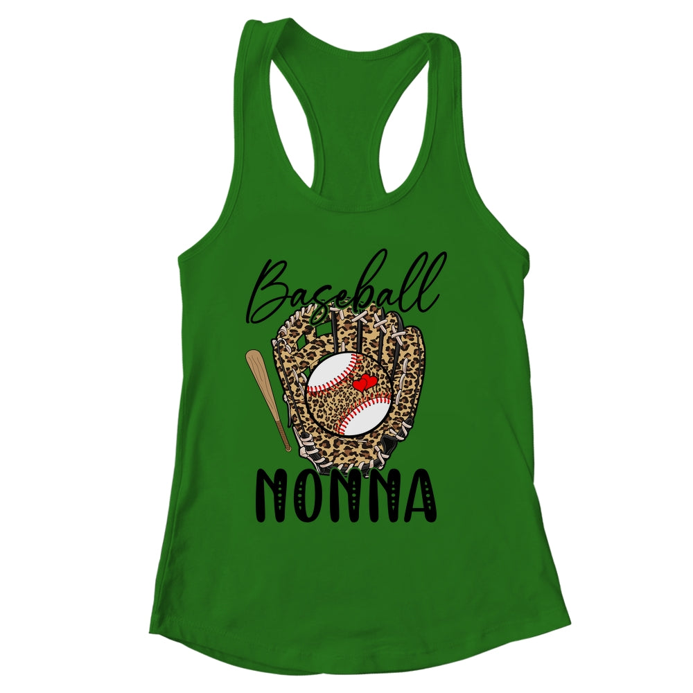 Baseball Nonna Leopard Game Day Women Lover Mothers Day Shirt & Tank Top | siriusteestore