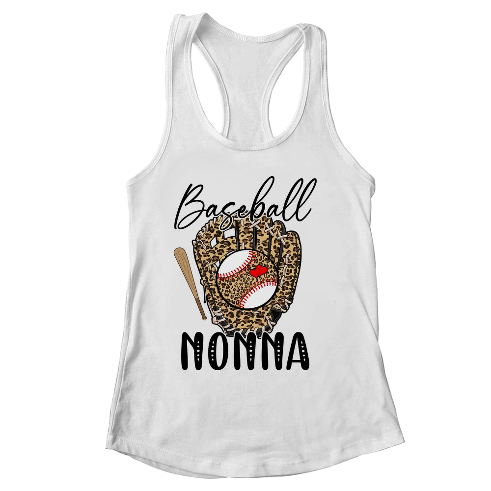 Baseball Nonna Leopard Game Day Women Lover Mothers Day Shirt & Tank Top | siriusteestore
