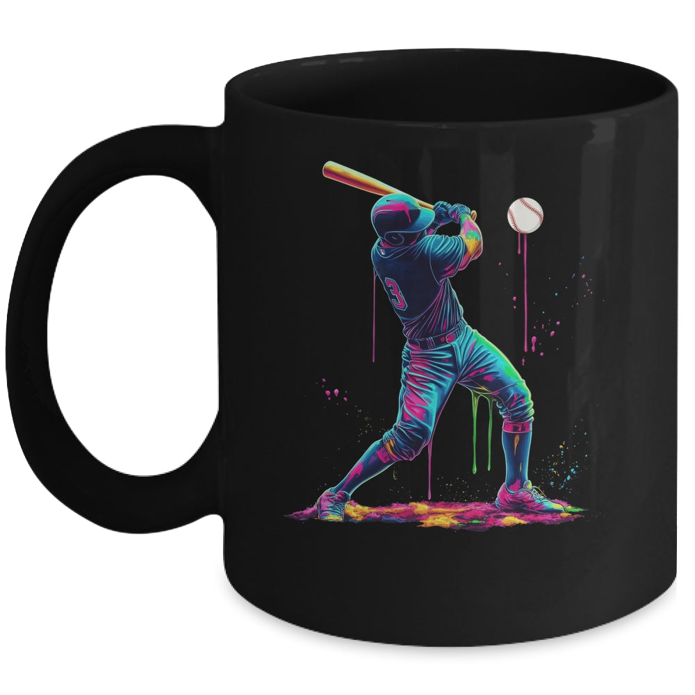 Baseball Player Sprinkles Drip Ice Cream Lover Men Women Mug | siriusteestore