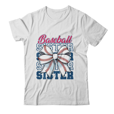 Baseball Sister Coquette Bow Biggest Fan Sport Lovers Girl Shirt & Tank Top | siriusteestore