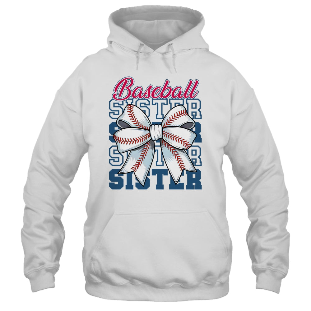 Baseball Sister Coquette Bow Biggest Fan Sport Lovers Girl Shirt & Tank Top | siriusteestore