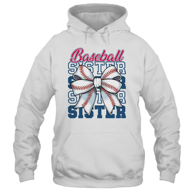 Baseball Sister Coquette Bow Biggest Fan Sport Lovers Girl Shirt & Tank Top | siriusteestore