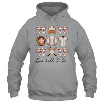 Baseball Sister Coquette Bow Fan Girls Cheer Baseball Shirt & Tank Top | siriusteestore