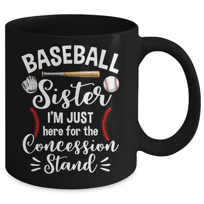 Baseball Sister Here For Concession Stand Funny Girls Women Mug | siriusteestore
