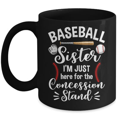 Baseball Sister Here For Concession Stand Funny Girls Women Mug | siriusteestore