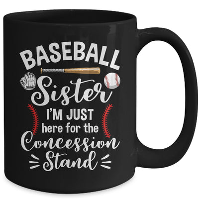 Baseball Sister Here For Concession Stand Funny Girls Women Mug | siriusteestore