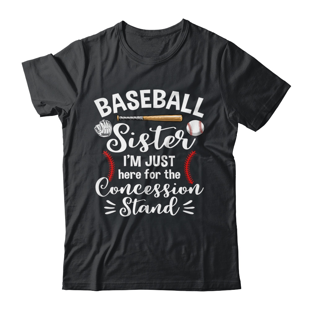 Baseball Sister Here For Concession Stand Funny Girls Women Shirt & Hoodie | siriusteestore