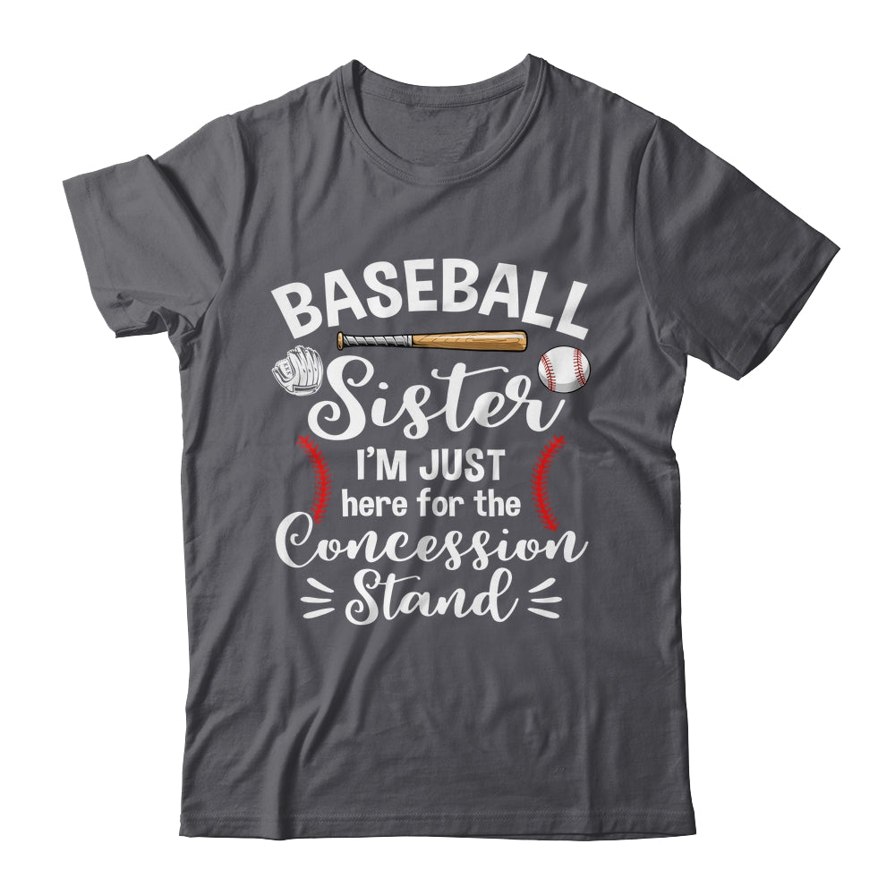 Baseball Sister Here For Concession Stand Funny Girls Women Shirt & Hoodie | siriusteestore