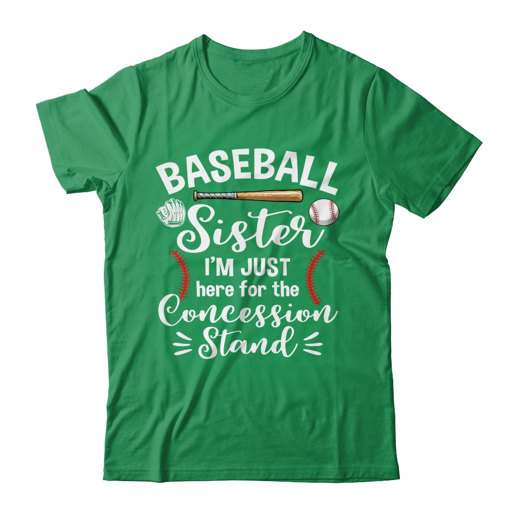 Baseball Sister Here For Concession Stand Funny Girls Women Shirt & Hoodie | siriusteestore