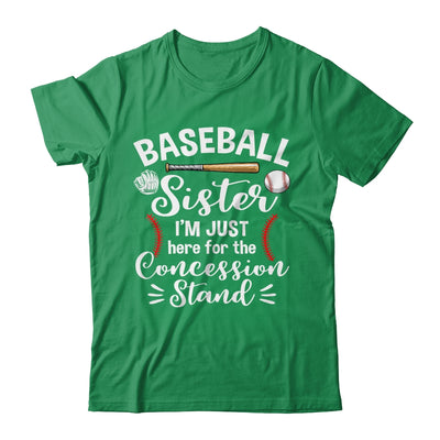 Baseball Sister Here For Concession Stand Funny Girls Women Shirt & Hoodie | siriusteestore