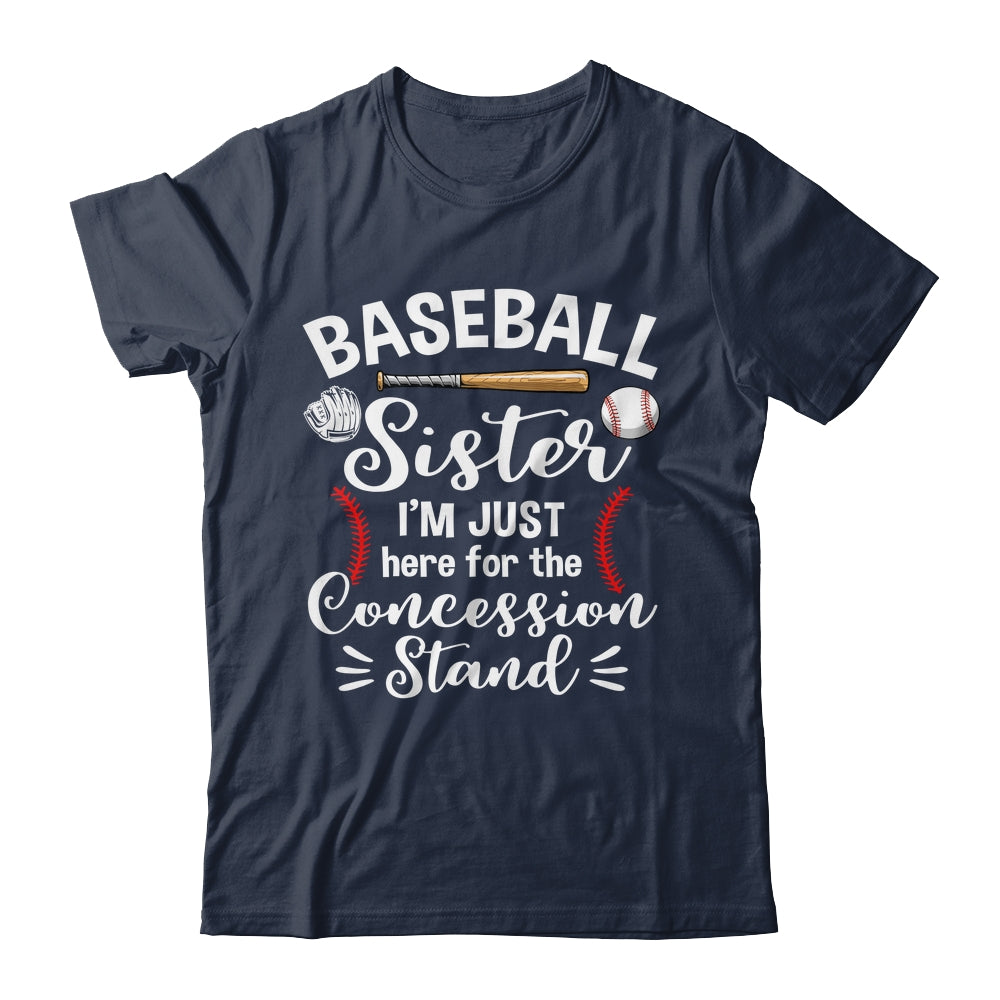 Baseball Sister Here For Concession Stand Funny Girls Women Shirt & Hoodie | siriusteestore