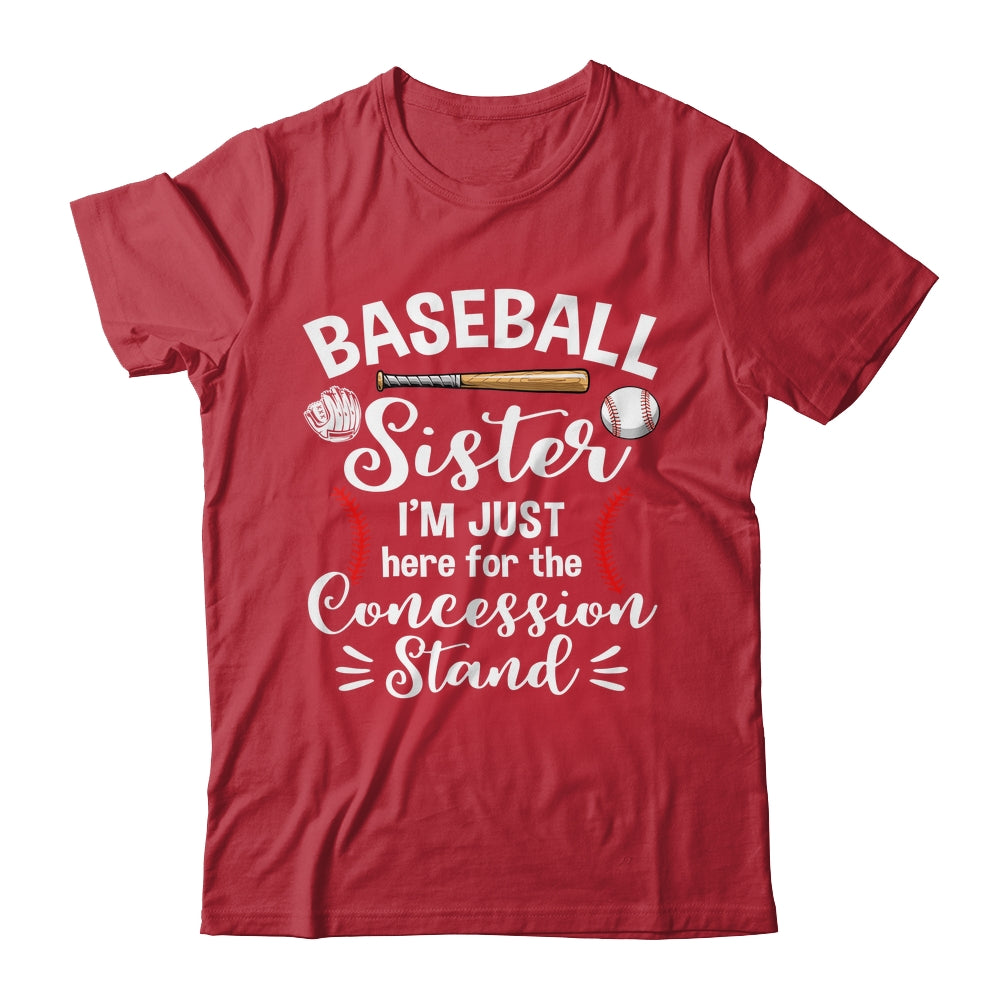 Baseball Sister Here For Concession Stand Funny Girls Women Shirt & Hoodie | siriusteestore