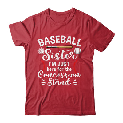 Baseball Sister Here For Concession Stand Funny Girls Women Shirt & Hoodie | siriusteestore