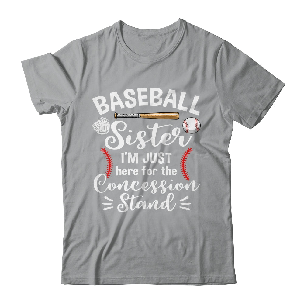 Baseball Sister Here For Concession Stand Funny Girls Women Shirt & Hoodie | siriusteestore