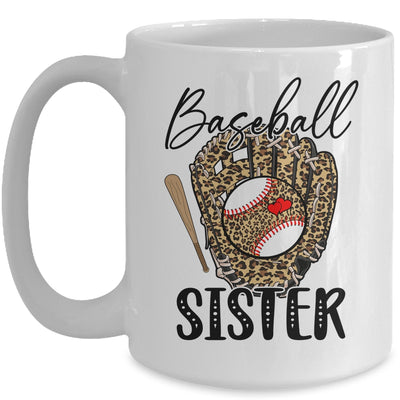 Baseball Sister Leopard Game Day Women Lover Mothers Day Mug | siriusteestore