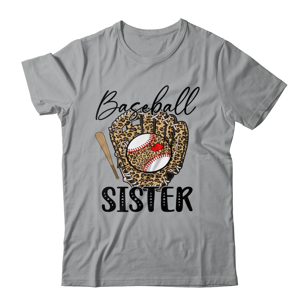Baseball Sister Leopard Game Day Women Lover Mothers Day Shirt & Tank Top | siriusteestore