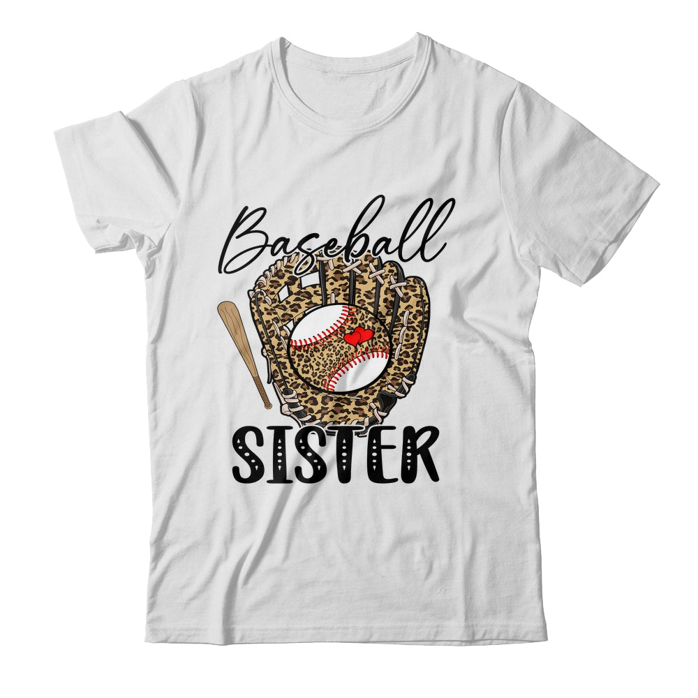 Baseball Sister Leopard Game Day Women Lover Mothers Day Shirt & Tank Top | siriusteestore