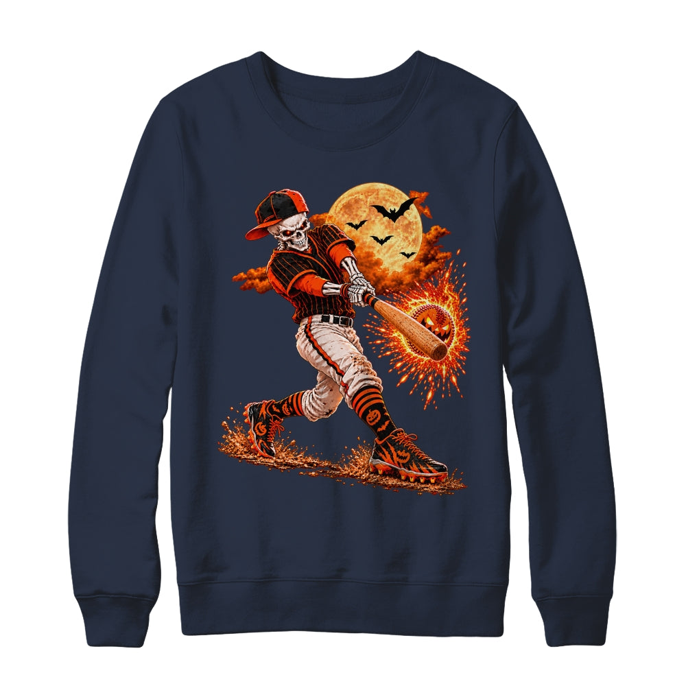 Baseball Skeleton Halloween Men Boys Baseball Halloween Shirt & Sweatshirt | siriusteestore