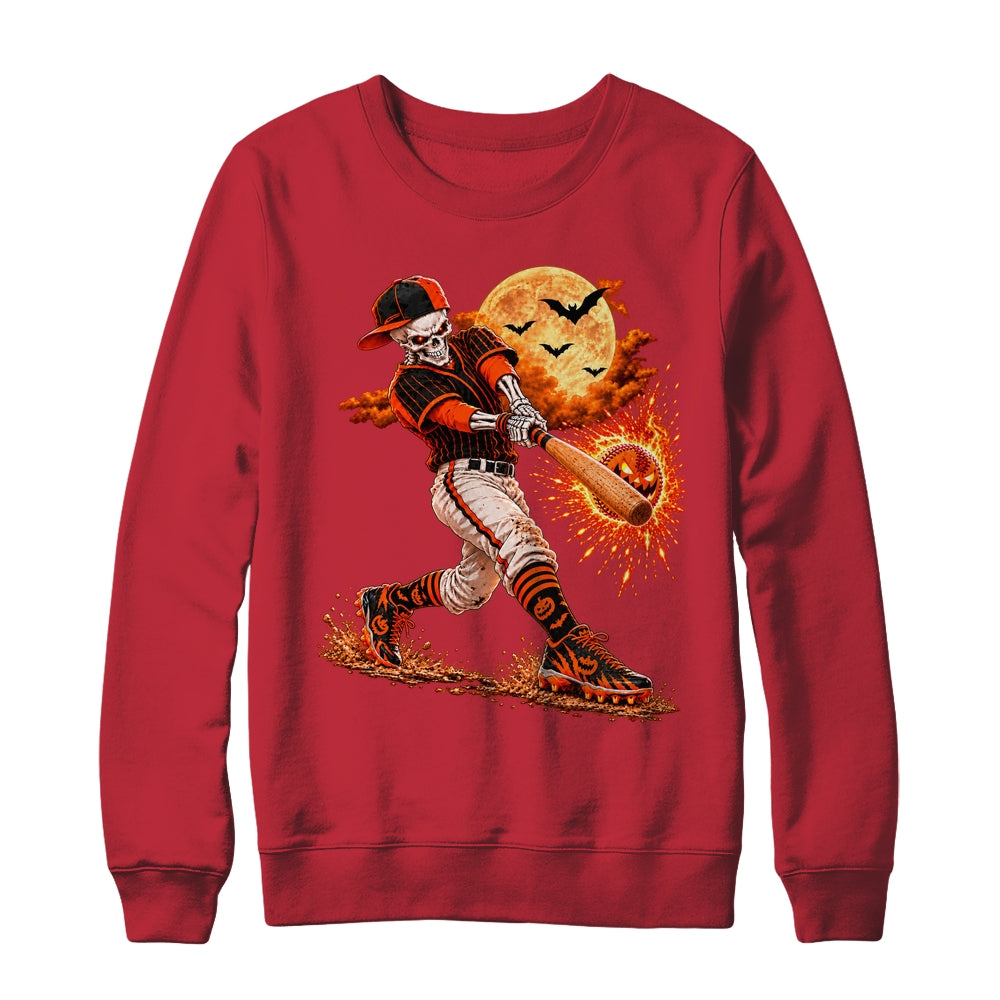 Baseball Skeleton Halloween Men Boys Baseball Halloween Shirt & Sweatshirt | siriusteestore