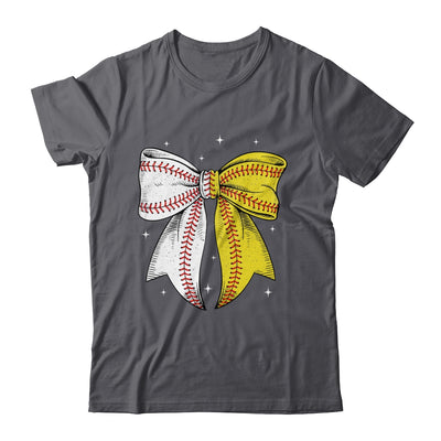 Baseball Softball Coquette Bow Game Day Heart Love Mom Life Shirt & Tank Top | siriusteestore
