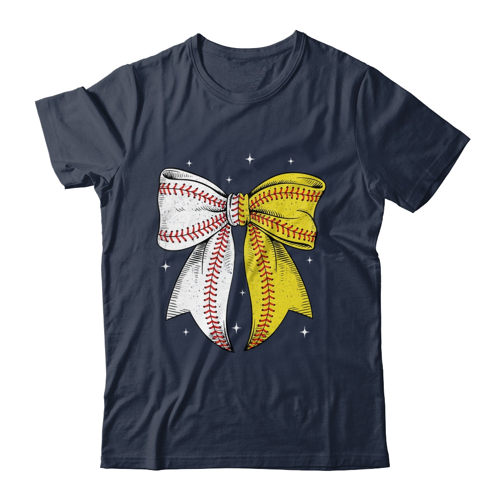 Baseball Softball Coquette Bow Game Day Heart Love Mom Life Shirt & Tank Top | siriusteestore