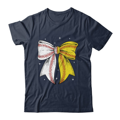Baseball Softball Coquette Bow Game Day Heart Love Mom Life Shirt & Tank Top | siriusteestore