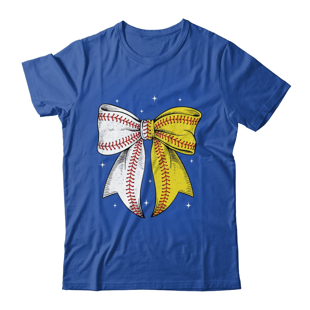 Baseball Softball Coquette Bow Game Day Heart Love Mom Life Shirt & Tank Top | siriusteestore