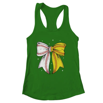 Baseball Softball Coquette Bow Game Day Heart Love Mom Life Shirt & Tank Top | siriusteestore
