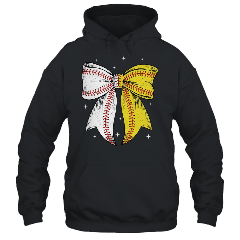 Baseball Softball Coquette Bow Game Day Heart Love Mom Life Shirt & Tank Top | siriusteestore