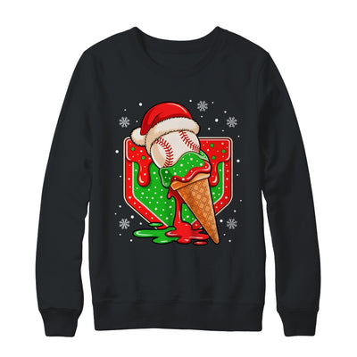 Baseball Xmas Santa Christmas Baseball Ice Cream Drip Boys Shirt & Sweatshirt | siriusteestore