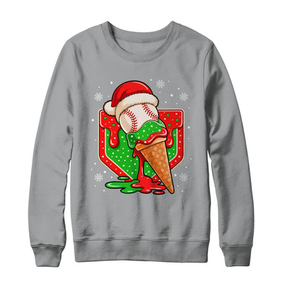 Baseball Xmas Santa Christmas Baseball Ice Cream Drip Boys Shirt & Sweatshirt | siriusteestore