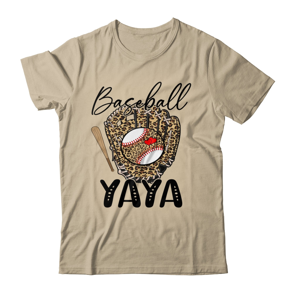 Baseball Yaya Leopard Game Day Women Lover Mothers Day Shirt & Tank Top | siriusteestore