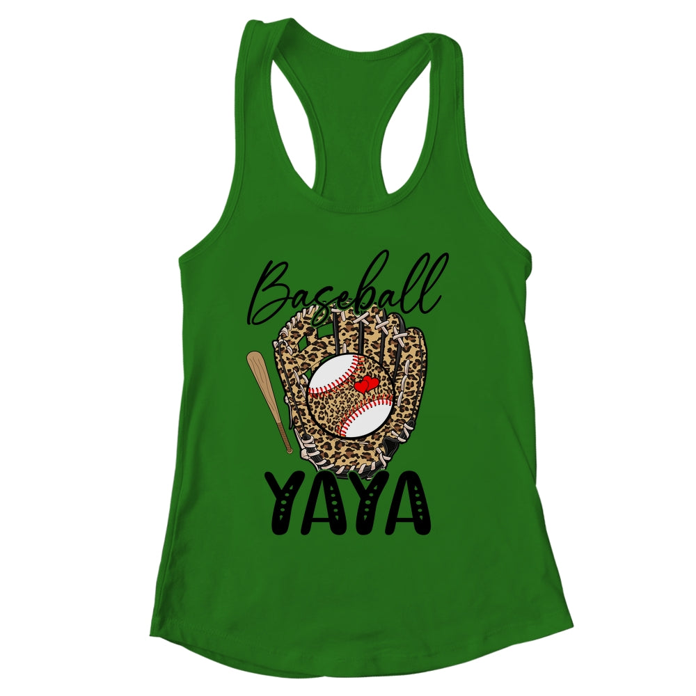 Baseball Yaya Leopard Game Day Women Lover Mothers Day Shirt & Tank Top | siriusteestore