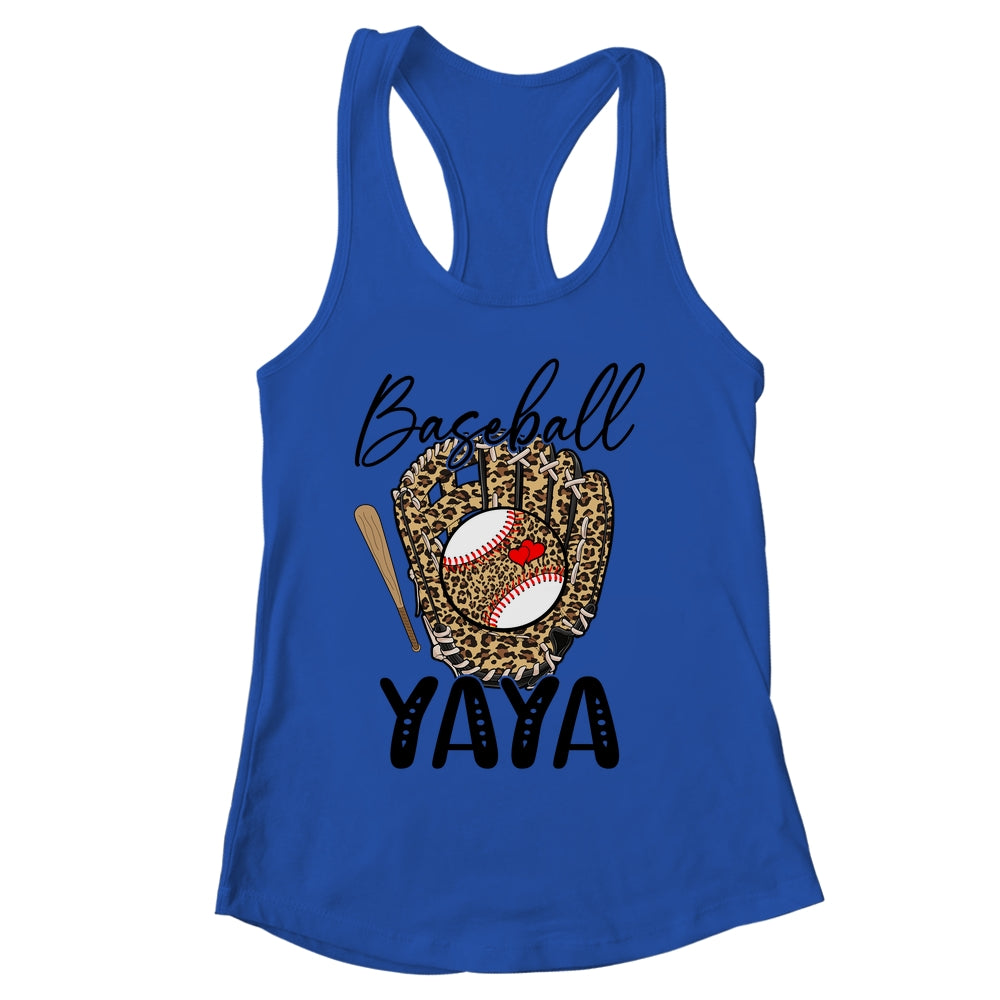 Baseball Yaya Leopard Game Day Women Lover Mothers Day Shirt & Tank Top | siriusteestore